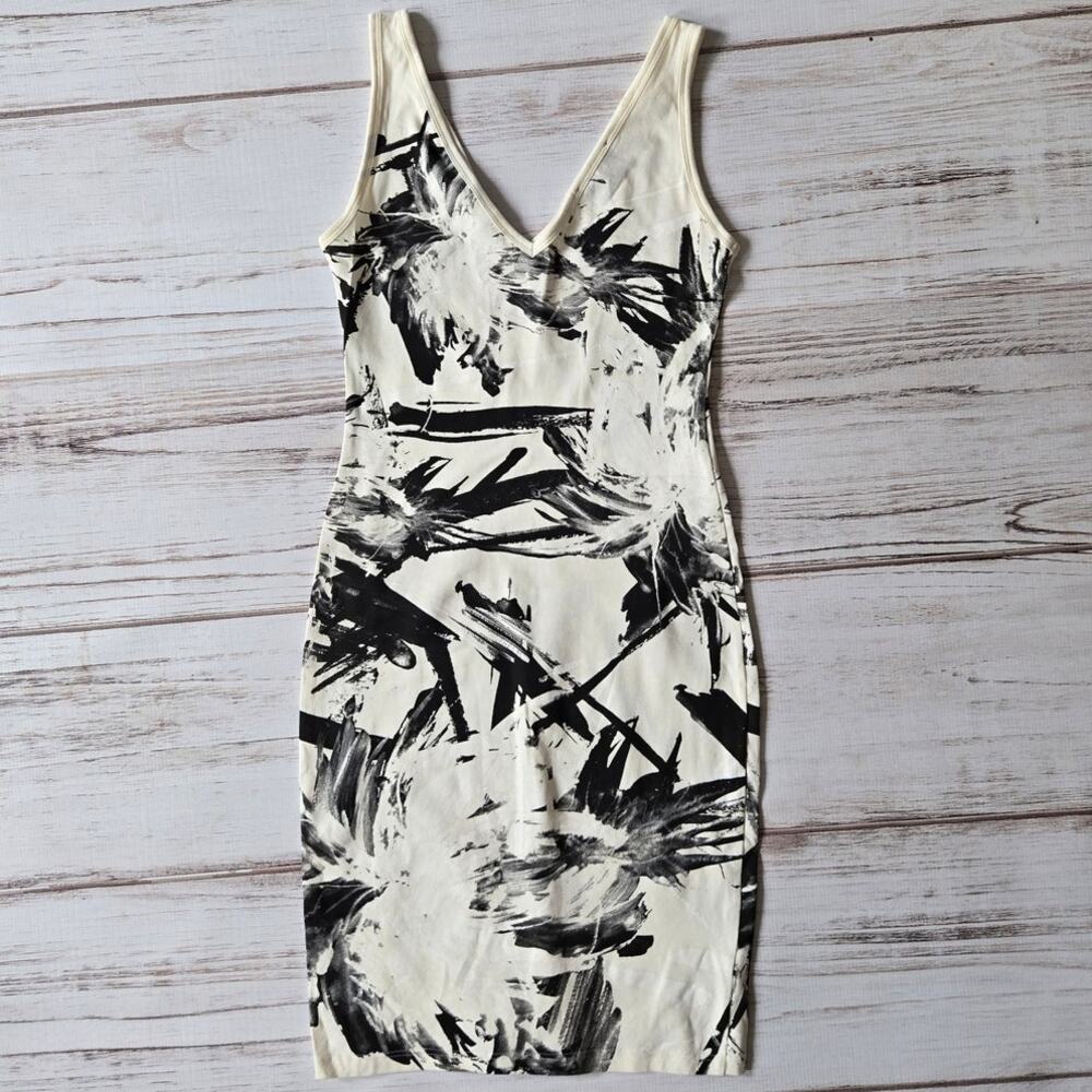Isabel de Pedro Abstract Graphic Print Sleeveless Sheath Dress sz 4